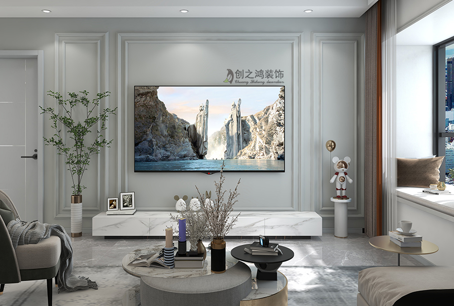 中駿宸景灣112㎡現代簡約風格裝修效果圖！